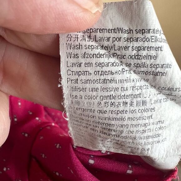 Camaieu Womens Printed‎ Flowy Blouse Pink Size 8 Work Career Wear - Picture 4 of 6